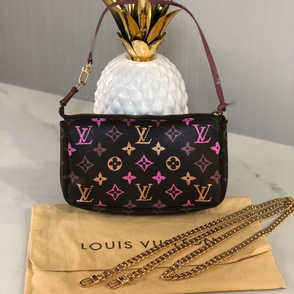 SOLD Authentic Louis Vuitton customized pouchette - Picture 2 of 8